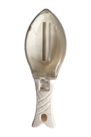 Kapaklı Mutfak Ölçekleyici Manuel Balık Ölçekleyici Aracı - Beyaz