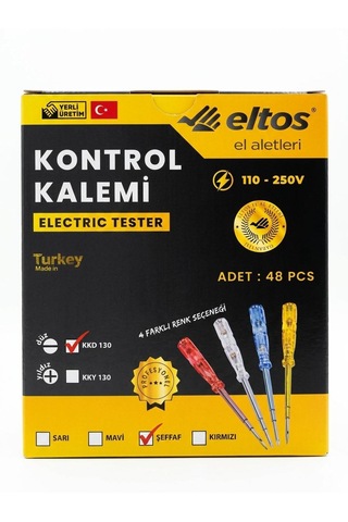 Eltos Kontrol Kalemi Düz Uçlu -2adet