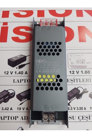 24v 60w 2.5 A Slim Metal Kasa Adaptör 1 Adet