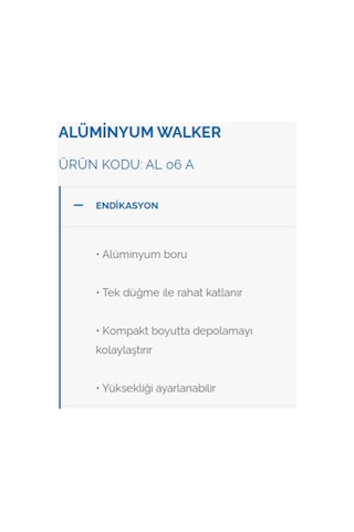 Lüx Ithal Hasta Yürüteci Alüminyum Walker Yürüteç Metalik