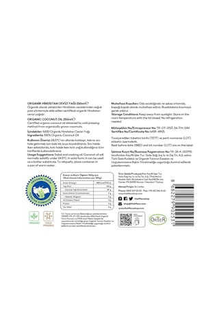 TheLifeCo Organik Badem Unu 250 G + Organik Hindistan Cevizi Yağı 250 ML