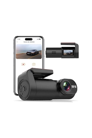 Gajeena Araba Sürücü Kaydedici Fhd 1080p - Wifi Bağlantılı 140 Geniş Açı Kamera, 360 Dönebilen, 24 Saat Park Monitörü, Usb Şarjlı Sd Kart Yok