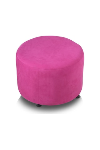 Circle Pembe Kumaş Puf Ofis Koltuk Pembe