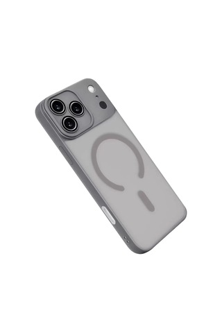 Apple İphone 17 Pro Max Jota Lensli Magsafe Kapak - Titan Gri renkli