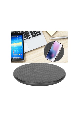 Kosona Plastik K8 Kablosuz Şarj Cihazı 5w Hızlı Şarj - S21/s20/s10/s9/s8/s7 Uyumlu Siyah