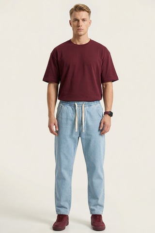 Bigdart Erkek Rahat Kesim Baggy Jean Pantolon 30073 - Mavi