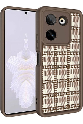 Kilifone - Tecno Camon 20 Pro 4g Uyumlu Kılıf Kamera Korumalı Baskılı Arka Yüzey Klas Kapak - Siyah - T32304