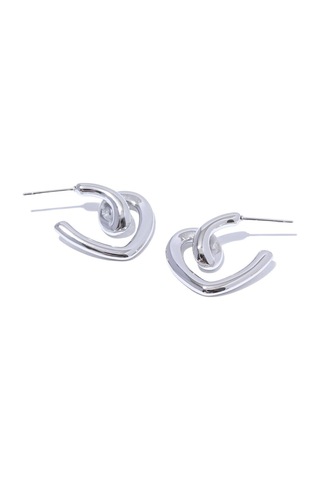 Platin Eetit Minimalist Paslanmaz Çelik Kalp Huggie Küpe Paslanmaz 18k Kaplama Moda Günlük Takı Bijoux Kadın Aksesuarları Çok Renkli