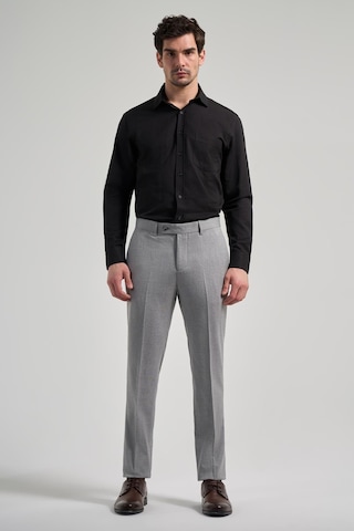 İmza Gri Esnek Yandan Cepli Slim Fit Classic Pantolon 1003250160 Gri