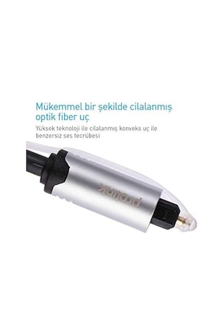 Prolink 60 Cm Optik Kablo Toslink Plug Metal Premıum Chrome Audıo Optik Fiber Ses Kablosu
