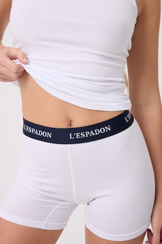L'espadon Cotton Armour Nefes Alabilir Esnek Yumuşak Örme Pamuk Premium Kadın Uzun Şort-3298 Beyaz