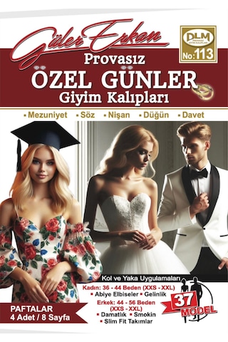 Güler Erkan Provasız Özel Günler Giyim Kalıbı No:113 Yeni
