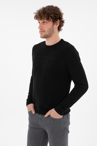 U.S. Polo Assn. Erkek Slim Fit Bisiklet Yaka Siyah Kazak 50293089-VR046