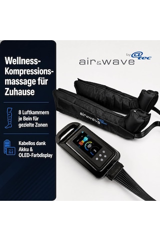 Tec Air&wave Lenfatik Drenaj Cihazı Ayakları, 8 Odacıklı Kompresyon, 5 Mod