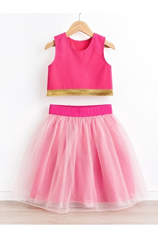 Cresh Kids Kız Çocuk Etek Üst Takım Fuşya - Pembe