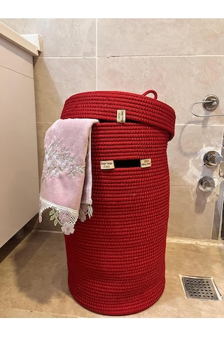 Zengin Design Home Banyo Çamaşır Sepeti Zdh-012 Kırmızı
