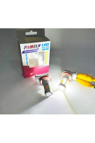 Femex H8/11 Sis Led Ampul Çift Renk 3030 Chipset 30smd Mercekli Led Double Aç Kapat