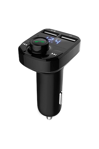 Uyumlu Bluetooth Fm Transmitter Cihazı Araç Çakmaklık Şarj Soketi