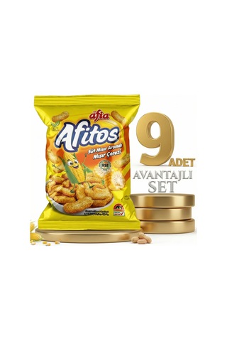 Afia Afitos Süt Aromalı Mısır Çerezi 9x50 Gr