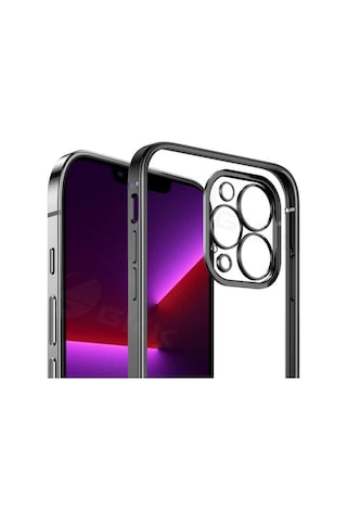 Apple Uyumlu  iPhone 13 Kilif Lens Korumali Renkli Arkasi Seffaf Kapak 490210550