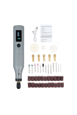 Reedark Kablosuz Mini Döner Alet - 3 Hızlı, 43 Parça Aksesuarlı, Tip-c Şarjlı Dıy El Aleti