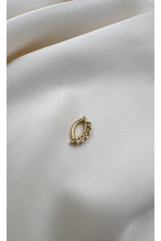 Bb Beş Yaş Halka Göbek Piercing Altın