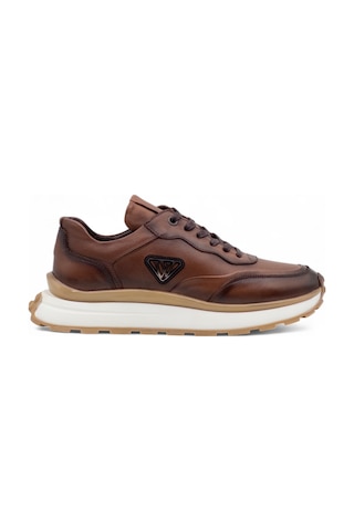 Voyager 1001 Erkek Hakiki Deri Sneaker Taba