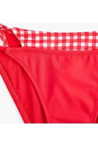 Koton Koton X Sibil Çetinkaya - Yanları İpli Katmanlı Bel Detaylı Pötikareli Bikini Altı Kırmızı 6sak00223mm