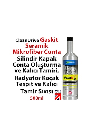 Cleandrive Gaskit Silindir Conta Tamiri ve Radyatör Kaçak Tamir Sıvısı 500 ML