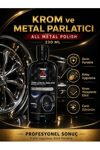 4e Care Krom Ve Metal Parlatıcı Kremi Pasları Anında Temizler