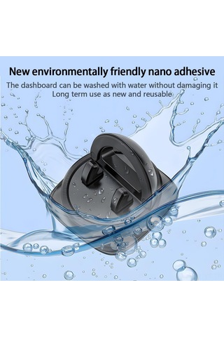 Yifomall Araç İçin 360 Derece Dönebilen, Kaymazsız Abs-silikon Telefon Tutucu - Navigasyon Ve Konuşma İçin Kolay Kurulumlu Siyah Zm-17