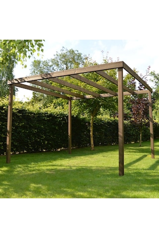 Ahşap Smart Pergole Tente Çardak 250x250 Cm