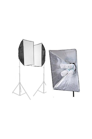 Fancier Sfl-4 50x70cm 4 Duylu 2'li Ayaklı Çantalı Işık Seti Ampul Dahil