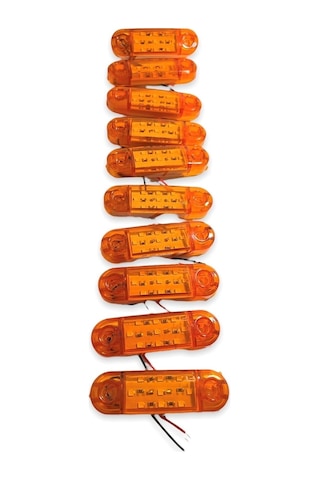 Ahmet Otomotiv 10 Adet Tombul Parmak Led Sarı 12v-24v