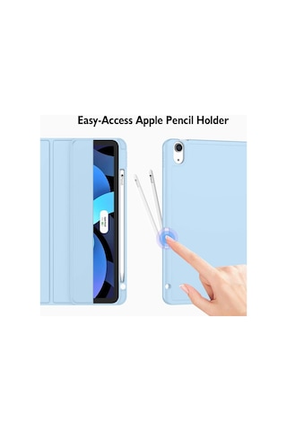 Apple Uyumlu iPad Air 11inç M2 2024 Kılıf Pen Charge Kalem Bölmeli A2902 A2903 A2904