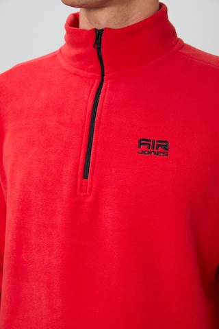 Tommy Life River Fiesta Dik Yaka Erkek Polar Sweatshirt - 88310 Kırmızı