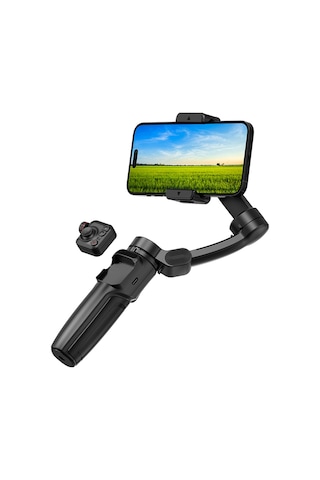 Wiwu Wi-se016 Yapay Zeka Destekli Canlı Yayın Dolgu Işıklı Gimbal Stabilizatör Sabitleyici Siyah