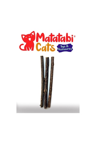 Matatabi Stick Small 3'lü Doğal Çiğneme Çubuğu, Kedi Oyuncağı 12 Cm