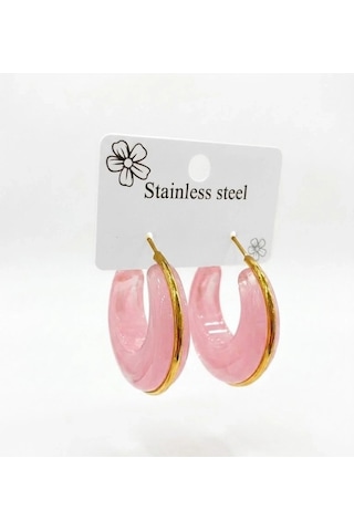Rose Marble Vintage Halka Küpe Kp00687 Çok renkli