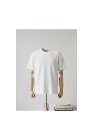 Me Selection 5'li Paket Beyaz-siyah-anrasit %100 Pamuk Bisiklet Yaka Tişört Beyaz