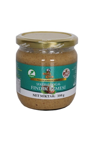 Adress Fındık Şekersiz Doğal Fındık Ezmesi 350 G