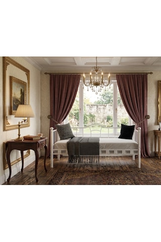 Missidea Kamelya Sedir Metal Beyaz Karyola 100x 200 Cm. 100 x 200 Cm