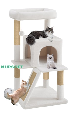 Nursoft Teraslı Dekoratif Kedi Tırmalama Evi - 0091 Nursoft Teraslı Dekoratif Kedi Tırmalama Evi - 0091