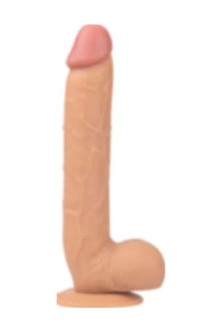 Hızlı Express King Sized 28 CM Realistik Penis Gerçekçi Damarlı Vibratör Dildo