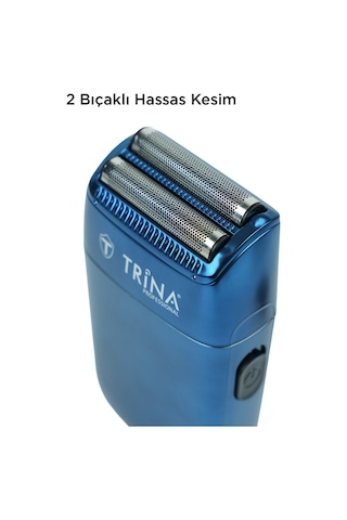 Trina Trnsklks0025blue - Profesyonel Elekli Sakal Kesme Makinası - Mavi 3 saat