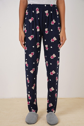 Bigdart 4323 Desenli Kadın Pijama Altı - Lacivert