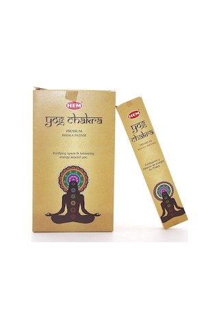 Premium Ev Hediyesi Mistik Koku Huzur Veren Hem Yog Chakra Masala Aromalı Çubuk Tütsü 15 Gr