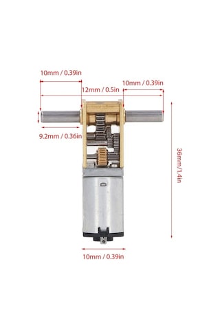 Besthome1 Dc6v 8rpm Yüksek Tork Çift Eksenli Solenoid Motoru 1218-n20 Küçük Boy Sessiz Dıy Projeleri İçin