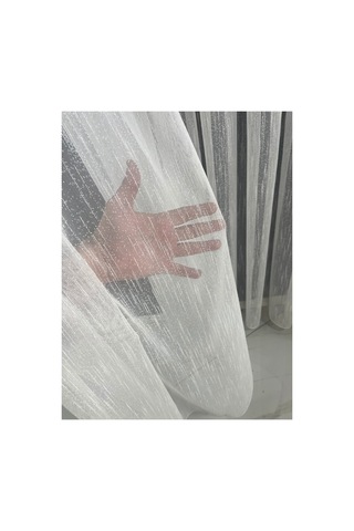Hanedizayn Kırışma Yapmaz Şantuk Tül Perde 1/3 Sık Pile Ekru