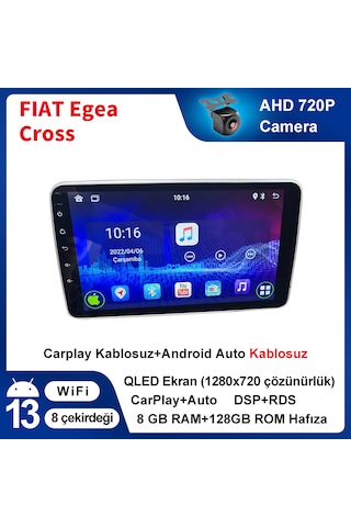 Fıat Egea Cross Multimedya 8-128 Gb Navigasyon Carplay